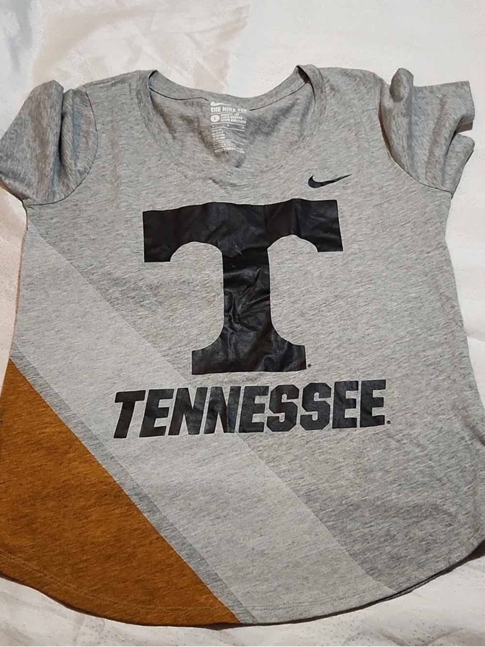 Nike Gray Short Sleeve Tennessee Tee with Black Logo